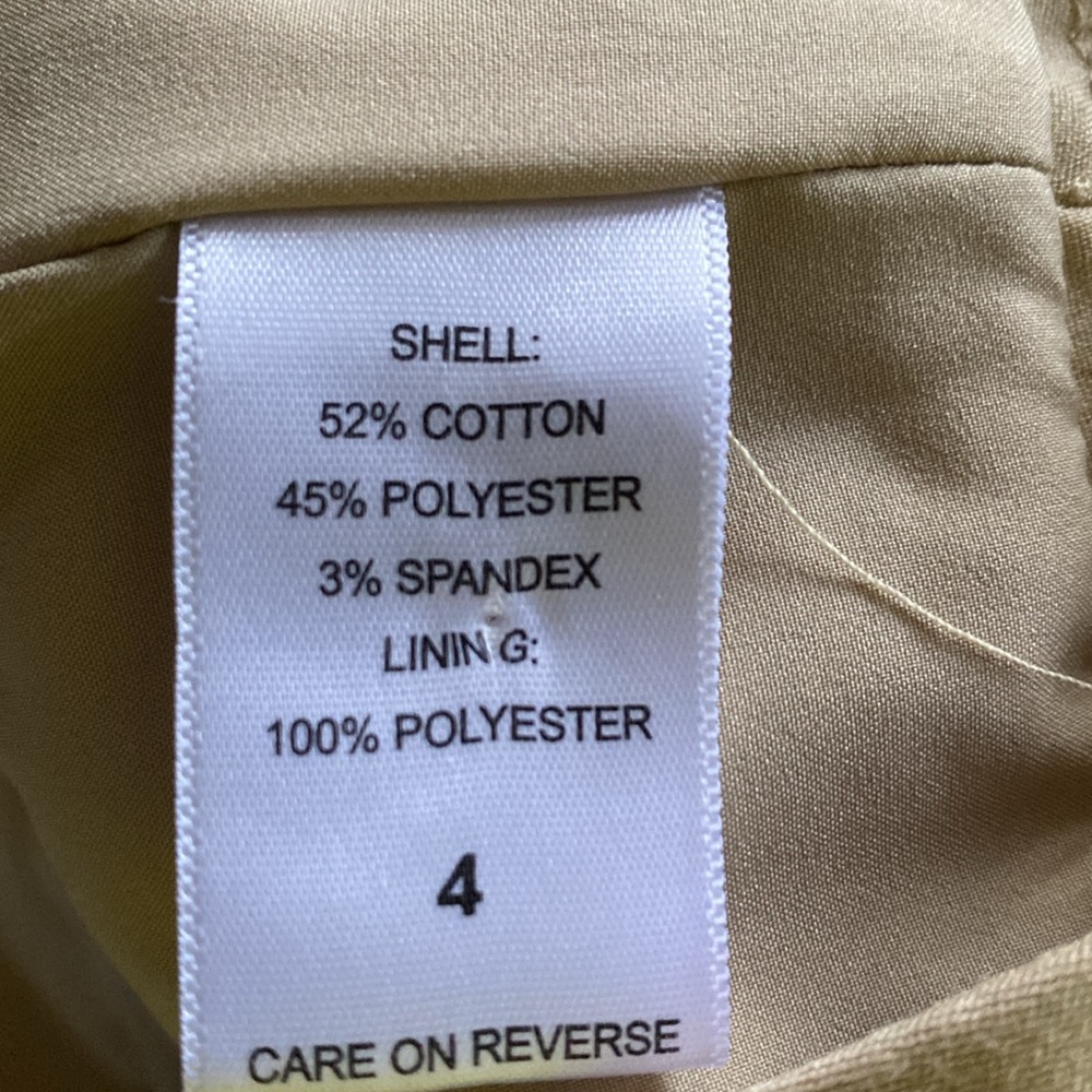 7th Avenue khaki  high low ruffles casual summer work midi skirt, size 4 - Picture 7 of 9